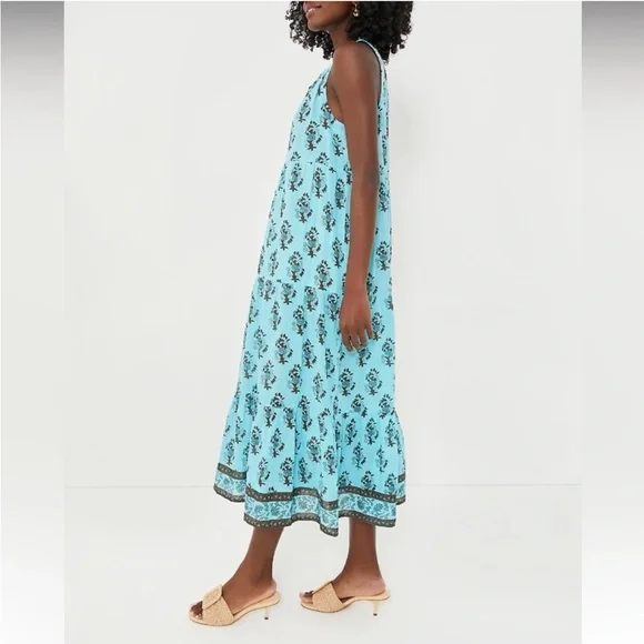 Tuckernuck Tropical Turquoise Bouquet Salty Paloma Caftan XS NWT - Picture 2 of 3